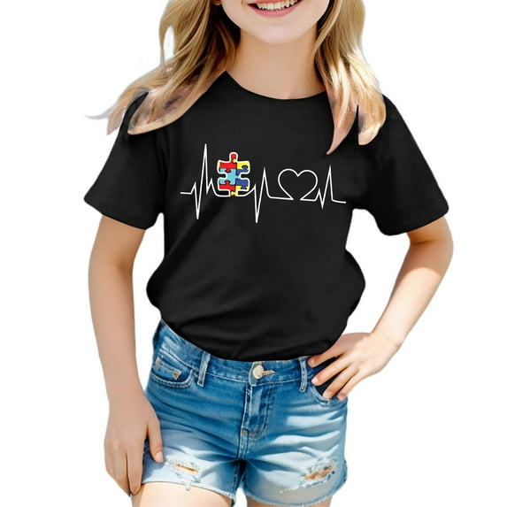 Girls Tshirts Casual Boys (3 9 Years) Cute Tops