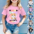 thumbnail image 1 of Girls Tshirts Children 100 Days Of School Print Short Sleeve Crewneck Casual Top Girls Tops White 12-13 Years, 1 of 5