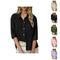 thumbnail image 1 of Girls Tshirts Girls Summer Clothes KIDS Linen Shirt Long Sleeve Pleated Button Down Blouse Spring Summer Casual Loose Fit Lightweight Tops Bohemian Style, 1 of 7