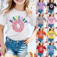 thumbnail image 1 of Girls Tshirts Kids Happy Birthday Girl Graphic Tee Short Sleeve Round Neck Casual Girls Tops Light Purple 4-5 Years, 1 of 5