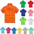thumbnail image 1 of Girls Tshirts Kids Short Sleeve Solid Polo School Uniform Tee Top Baby Tees Mint Green 11-12 Years, 1 of 3