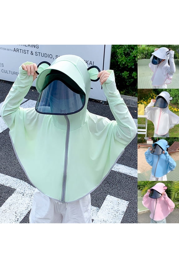 Girls Tshirts Kids Solid Color Hooded Long Sleeve Skin Friendly Regular Fit Daily Casual Jacket Girls' Tops