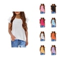 thumbnail image 1 of Girls Tshirts Short Ruffle Sleeve Crewneck Casual Tee Tops Summer Blouse 3-12 Years, 1 of 7