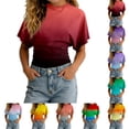 thumbnail image 1 of Girls Tshirts Summer Tops Short Sleeves Solid Color Tees Casual Crew Neck Basic Tees for Kids Sky Blue 7-8years, 1 of 6