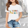 thumbnail image 1 of Girls Tshirts Unisex Second Grade Back To School Short Sleeve Round Neck Tee Comfortable Toddler Girls Clothes White 11-12Y, 1 of 4