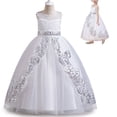 thumbnail image 1 of Girls Tulle Bridesmaid Sparkle Wedding Pageant Dress Princess Birthday Party, 1 of 5