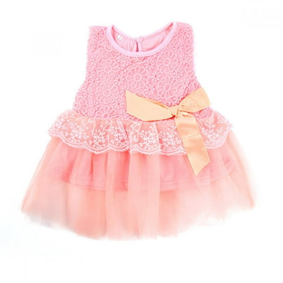 Girls' Tulle Flower Princess Wedding Dress for Toddler and Baby Girl, Baby Girls Dresses Kids Bow Lace Princess Dresses Cotton Ball Gown Dresses Flower Girl Dresses