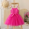 thumbnail image 1 of Girls Tutu Dress with Satin Belt, Spaghetti Strap Stretch Ballet Play Party Dress for Kids, Hot Pink, 3T-9 Years,Size 9 T, 1 of 7