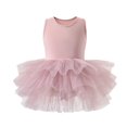 thumbnail image 1 of Girls Tutu-Dresses Ballet Costumes Layered-Tulle 2-6 Years Toddlers Kids Cute One-Piece Solid Color Sleeveless Crewneck Dance Mini Dress, 1 of 2