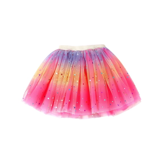 Girls Tutu Rose Rainbow Princess Ballet Toddler Tutu for 2-8 Years