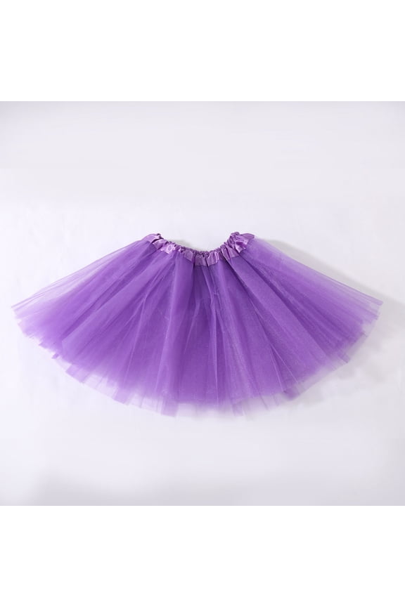 Girls Tutu Skirt 3 Layers Tulle Toddler Ballet Skirts Girls Tulle Tutu Dance for Dance Party Costume Purple