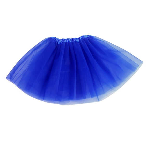 Girls Tutu Skirt 3 Layers Tulle Toddler Ballet Skirts Girls Tulle Tutu Dance for Dance Party Costume Royal Blue One Size