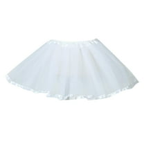 XUNKUSGA Girls Tutu Skirt Ballet Wrap Skirt 4 Layered Dance Skirt Tulle Skirts for Girls Princess Party Costume 1-4 Years