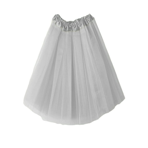 Girls Tutu Skirt Elastic Waist A-Line Tulle Party Dance Skirt for Kids 4-14Y