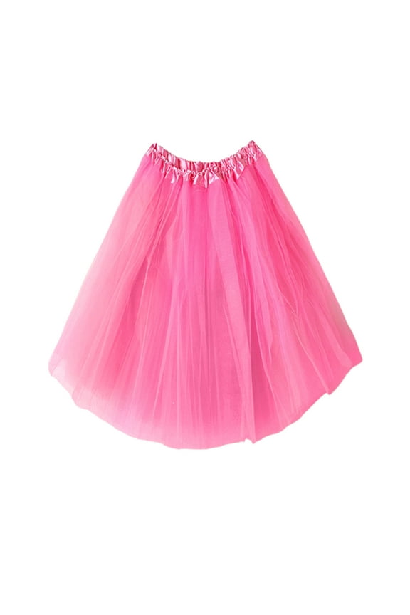 Girls Tutu Skirt Elastic Waist A-Line Tulle Party Dance Skirt for Kids 4-14Y