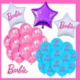 thumbnail image 1 of Neon Pink, Turquoise Blue, White Barbie Logo & Purple Latex Balloons (13pcs) - 12 Inch Party Decorations, 1 of 3