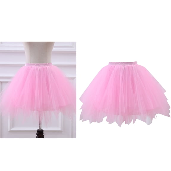 Girls Tutu Skirt Layered Pink Tutu Elastic Waist Ballet Tutu for Kids Girls Kid Dress Up Birthday Party 2-12 Years