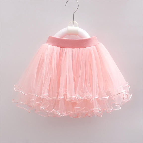 Girls Tutu Skirt Layered Pink Tutu Elastic Waist Kids Ballet Tutu Thanksgiving Tutu 3-4 Years
