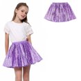 thumbnail image 1 of Girls Tutu Skirt Layers Purple Tutu Sequin Skirt Elastic Waist Ballet Dance Tutu Dress Birthday Dresses 11-12 Years, 1 of 7