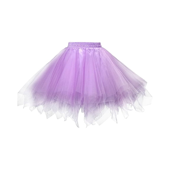 Girls Tutu Skirt for Ballet Class, Puffy Tulle Princess Skirt Stretchy Waist Practice
