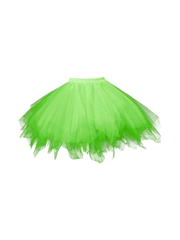 Girls Tutu Skirts Elastic Waist Layered Tulle Skirt Fluffy Dance Party Lightweight Petticoat Skirt Halloween Costume for Kids