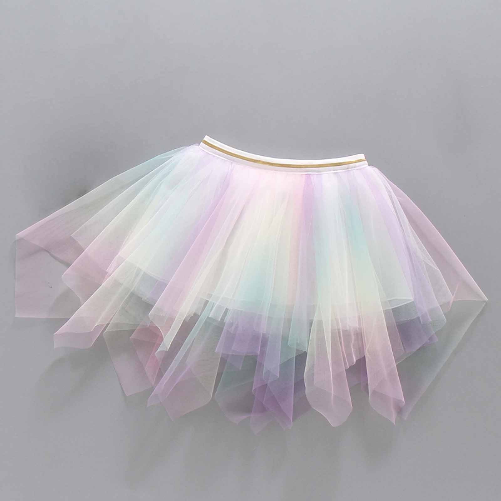 Girls Tutu Skirt 7 Layers - Puffy Tulle Ballet Skirt For Toddlers 3-10 Years, Birthday, Halloween, Dress-Up