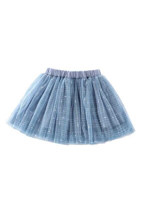 Girls Tutu Skirts Layered Tulle Princess Dresses for Toddler Girls Birthday Dance Party Supplies Beautiful Dresses Mini Skirt Mini Skirt for Little Girl(Color:Blue,Size:8-10 Years)