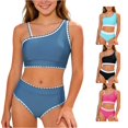 thumbnail image 1 of Girls Two Piece Girls Swimwear for Young Girls with and Easy Fit Coastal Style Beachwear for Pools and Summer Girl 12 Bathing Suit 9-10 Years, 1 of 2