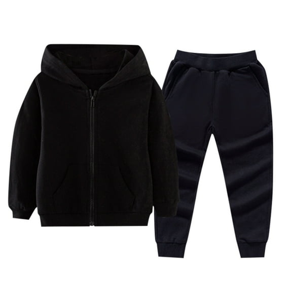 Girls Two Piece Outfits 14-16 2025 Boys Girls Little Girls Zip Up Hoodies Sweatshirts Outfits Tracksuit 2pcs Set Sweatsuits Hoodie Jogger Sweatpants Winter T-Shirts Shorts Sports Suits