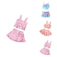 thumbnail image 1 of Girls' Two-Piece Rainbow Bikini Swimsuit with Cute Heart Print, Colorful Graphic Tankini for Swimming Pool, Hot Spring & Natatorium (Ages 3-14), 1 of 5