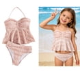 thumbnail image 1 of Girls Two Piece Swimsuit Adjustable Straps Girls Bikini with Chest Pad Bathing Suit Girls Size 13-14 Years, 1 of 6