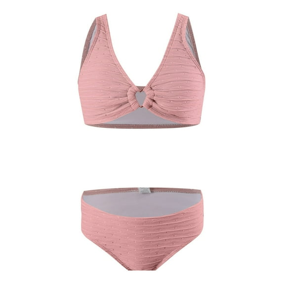 Girls Two Piece Swimsuit Bikini Sets Beach Pink Bathing Suit Girls Summer Clothes Girls Swimsuits Size 8 Years