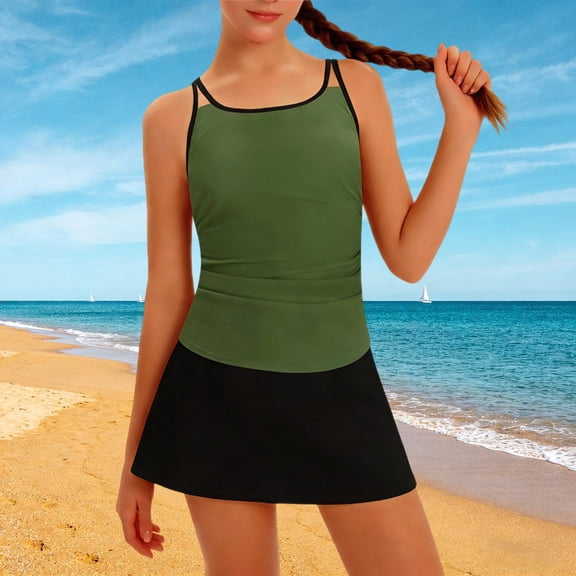 Girls Two Piece Swimsuit Long Sleeve Rash Guard and Swim Shorts Sun for Toddler Kids Youth Girls Anime Swimsuit 9-10 Years