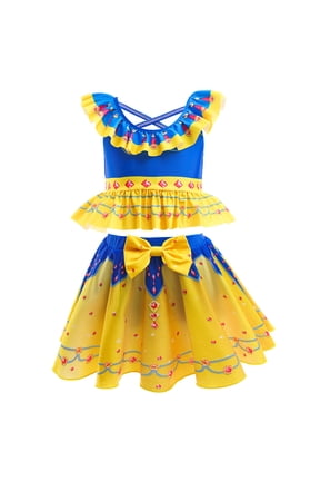 Girls Two Piece Swimsuit Off Shoulder Ruffle Bikini Bathing Suit Princess Swimwear