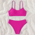 thumbnail image 1 of Girls' Two Piece Swimsuit Set High Waist Bikini Set Athletic Bikini Swimsuit Beach Swimwear Solid Bathing Suit for Little Girls, 1 of 3