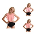 thumbnail image 1 of Girls Two Piece Swimsuit Solid Color Tankini Bikini with Adjustable Straps and Cut-Out Details for Kids and Youth Ages 9–16 Years, Summer Beach and Pool Swimwear, 1 of 6