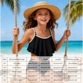 thumbnail image 1 of Girls Two Piece Swimsuits Ruffle Flounce Two Piece Swimsuits Black Beach Bikini Matching Bathing Suits 15-16 Years, 1 of 9
