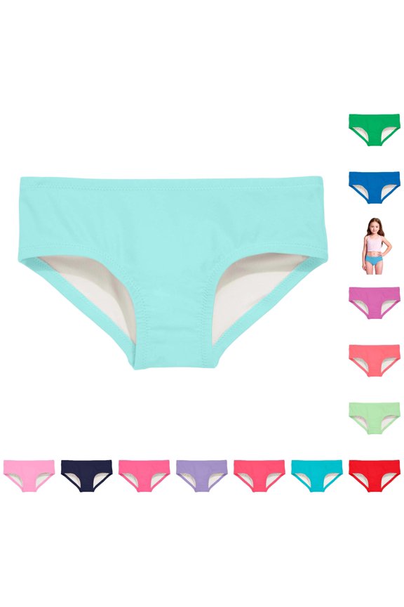 Girls Two Piece Swimsuits with UPF 50+ Sun Rash Guard and Swim Shorts Toddlers Kids Beach Pool Safe All Day Play