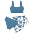 thumbnail image 1 of G-irls Two Piece T-ankini Swimsuit Set UPF 50+ Sun Protection Rash Guard with Swim Shorts for Beach Pool, 1 of 4