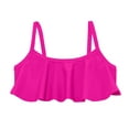 thumbnail image 1 of Girls UPF 50+ Flounce Bikini Top | Hot Pink, 1 of 5