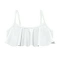 thumbnail image 1 of Girls UPF 50+ Flounce Bikini Top | White, 1 of 5