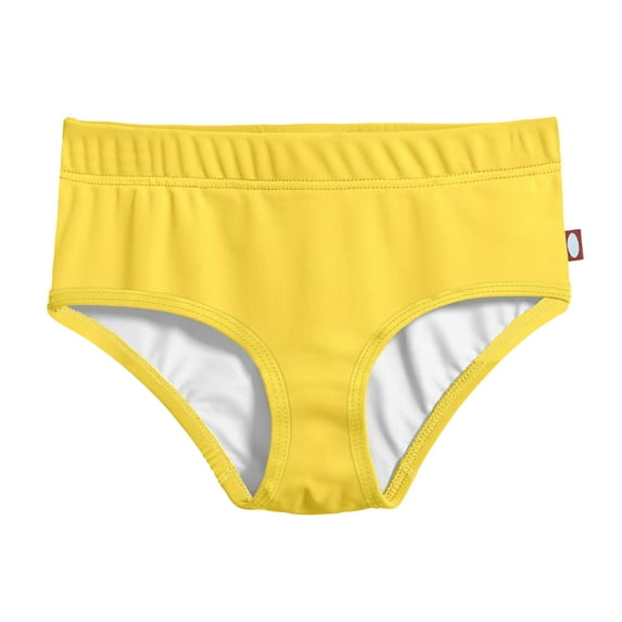 Girls UPF 50+ Lined High-Waisted Swim Briefs | Yellow