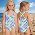 thumbnail image 1 of Girls Piece Rash Guard Swimsuit for Girls Long Sleeve UPF 50+ with Skirt Ideal for Outdoor Spring Summer Swimming, 11-12 Years, Light Blue, 1 of 4
