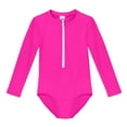 thumbnail image 1 of Girls UPF 50+ One-Piece Long Sleeve Swimsuit | Hot Pink, 1 of 7