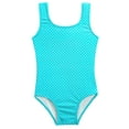thumbnail image 1 of Girls UPF 50+ One Piece Swimsuit | Turquoise w- White Polka Dot, 1 of 4