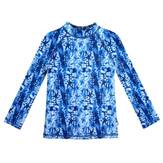 Girls UPF 50+ Printed Long Sleeve Rashguard | Water Cascade