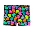thumbnail image 1 of Girls UPF 50+ Printed Swim Boy Shorts | Hearts Splatter, 1 of 4
