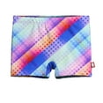 thumbnail image 1 of Girls UPF 50+ Printed Swim Boy Shorts | Plaid Diagonal, 1 of 4