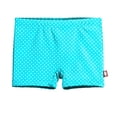 thumbnail image 1 of Girls UPF 50+ Printed Swim Boy Shorts | Turquoise w- White Polka Dot, 1 of 4