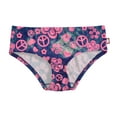 thumbnail image 1 of Made in USA Girls UPF 50+ Printed Swim Briefs | Woodstock, 1 of 4